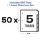 Avery 5 Tab Dividers for 3 Ring Binder, Easy Print & Apply Clear Label Strip, Index Maker Customizable White Tabs, 50 Sets (11556)